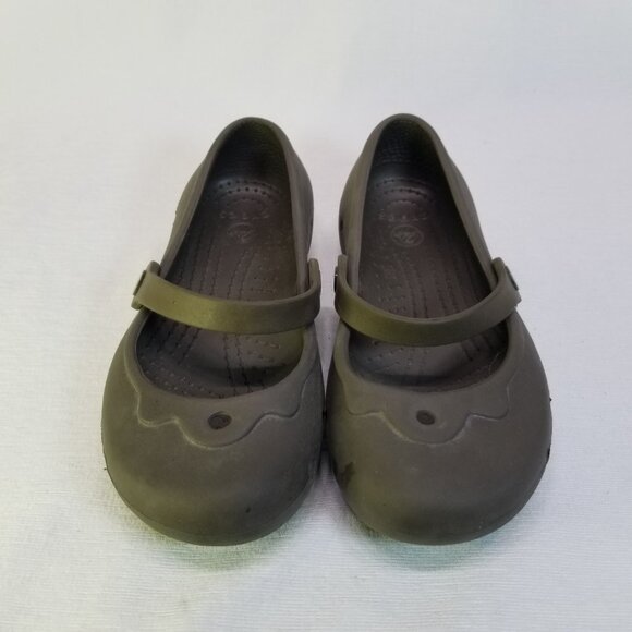 Crocs Toddler Slip On Mary Jane Shoes Size 12/13 (Child) Brown Kids Girls - Picture 3 of 11